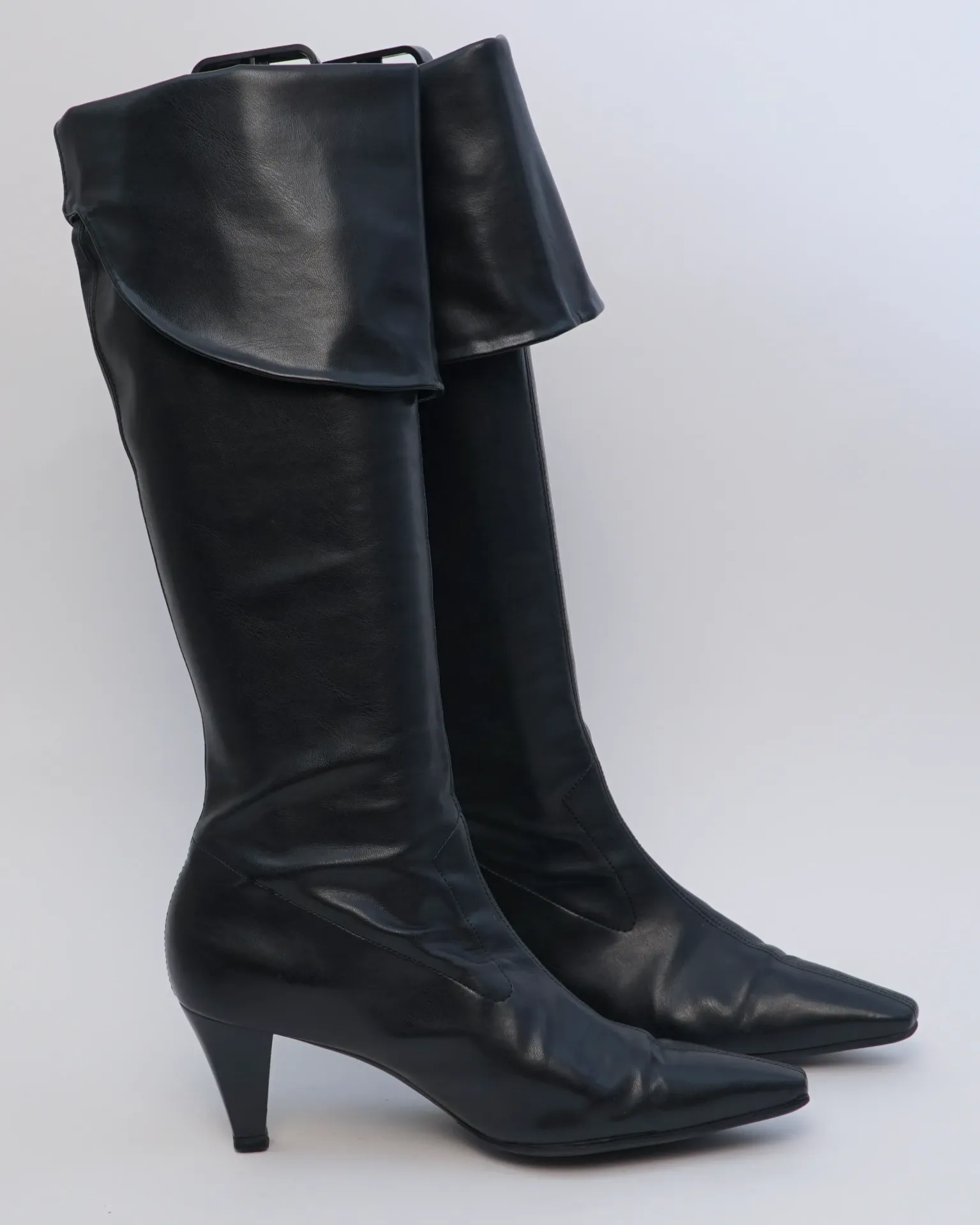 [23024] Bottes hautes femme Peter Kaiser en cuir noir,