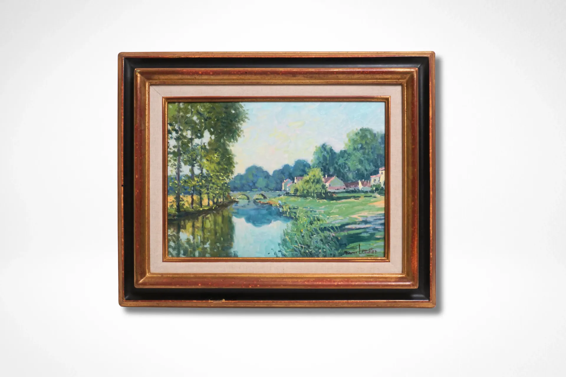 Matin à Chaumes en brie à l'huile, par Maurice Lemaitre