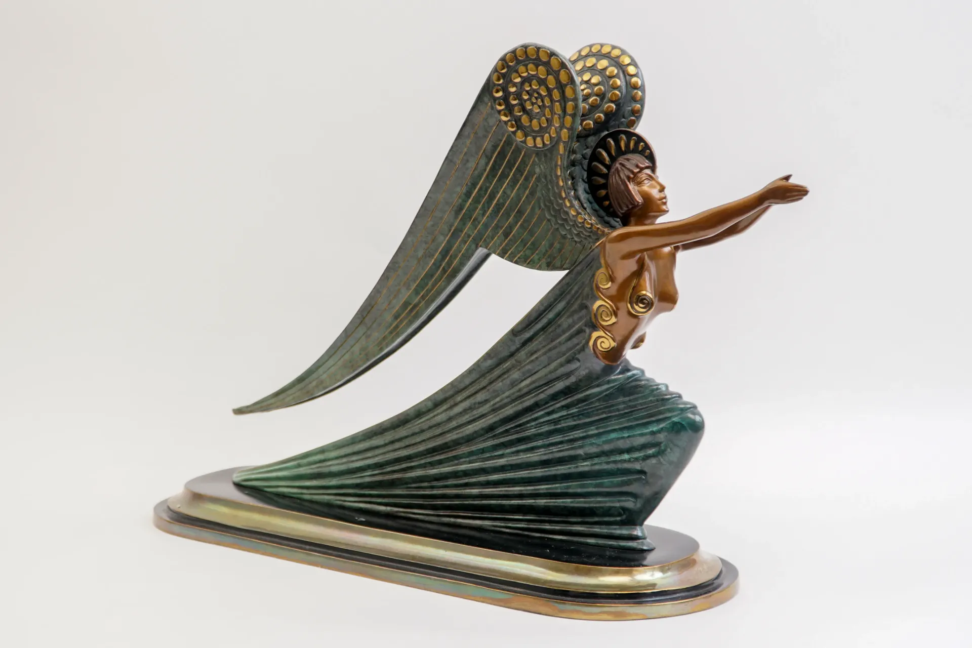 [10180] Statue en bronze art deco, "Angel" par Romain de TIRTOFF