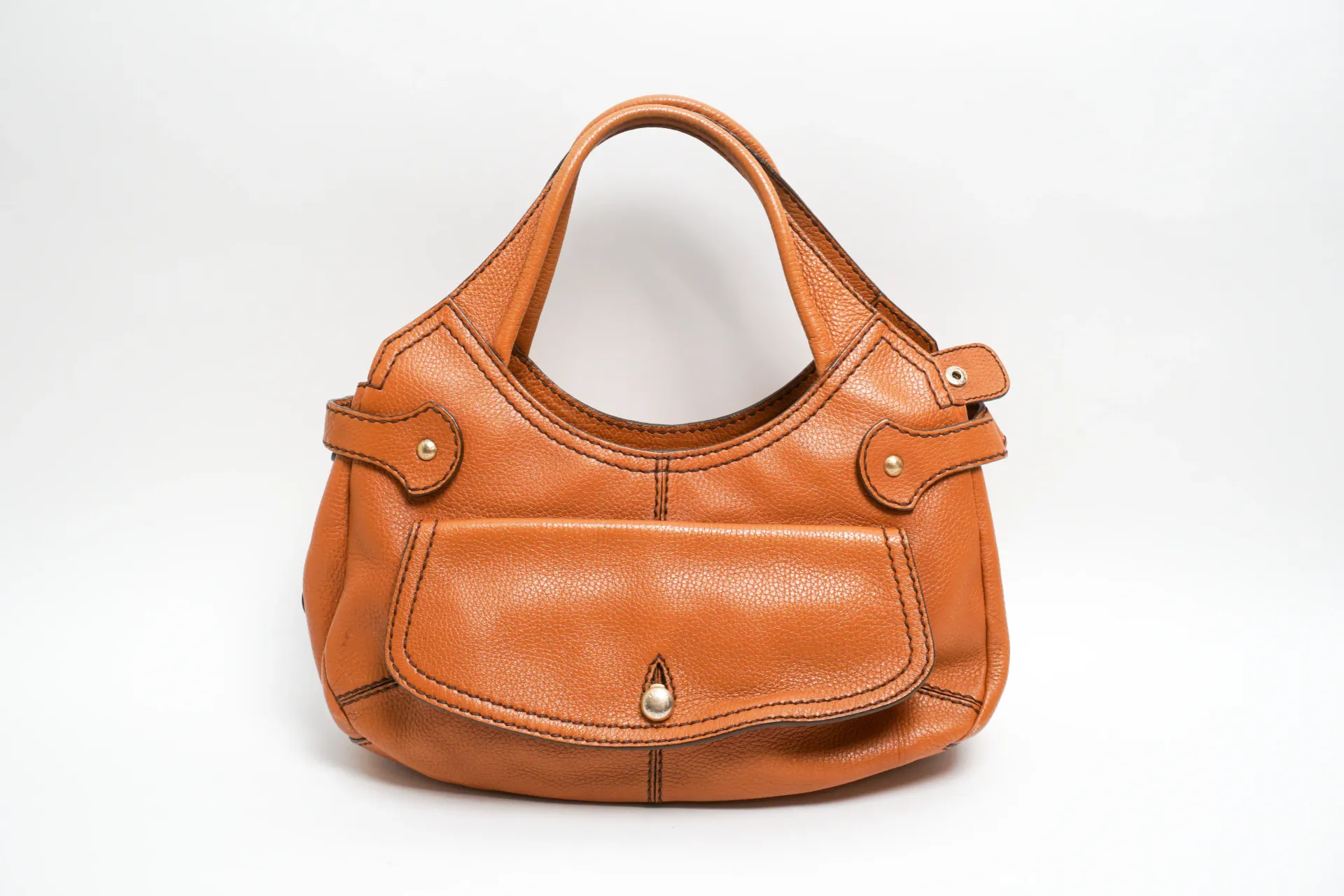 Sac à main Tod's cuir grainé camel