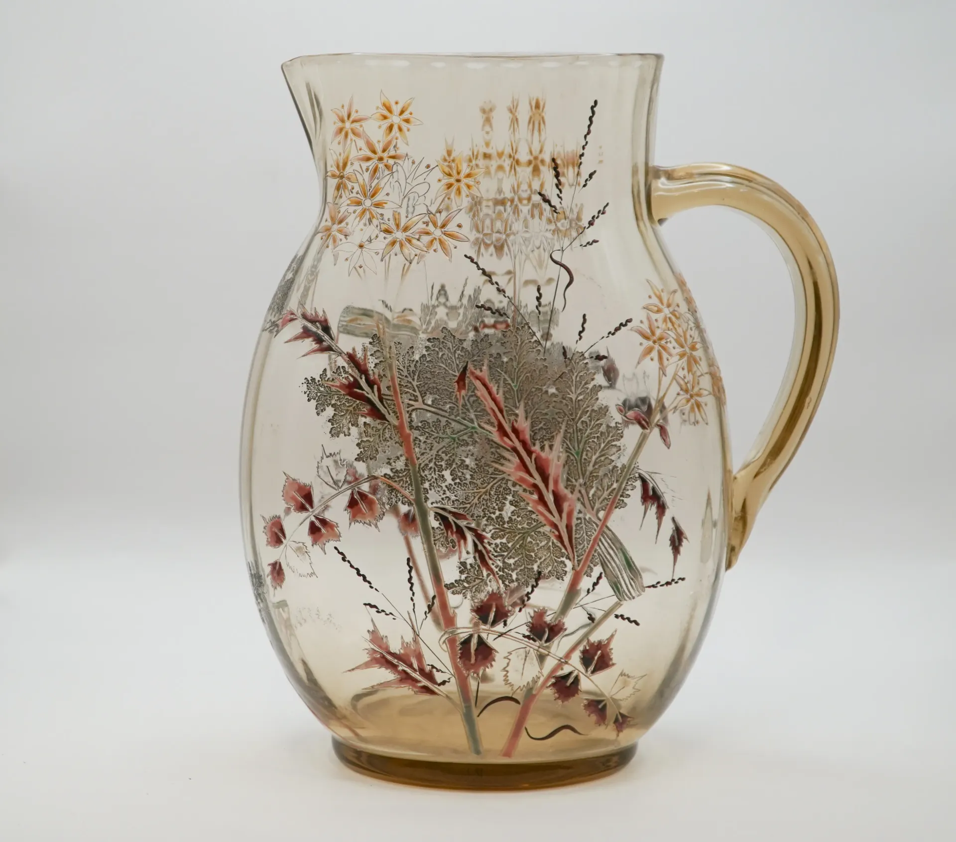 [0101] Pichet en verre émaillé signé Émile Gallé – Art Nouveau