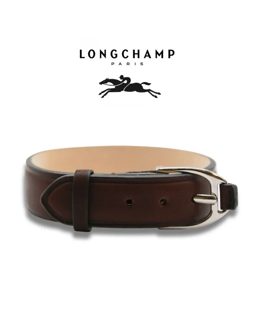 [05037] Bracelet Longchamp – Cuir brun, neuf avec boîte