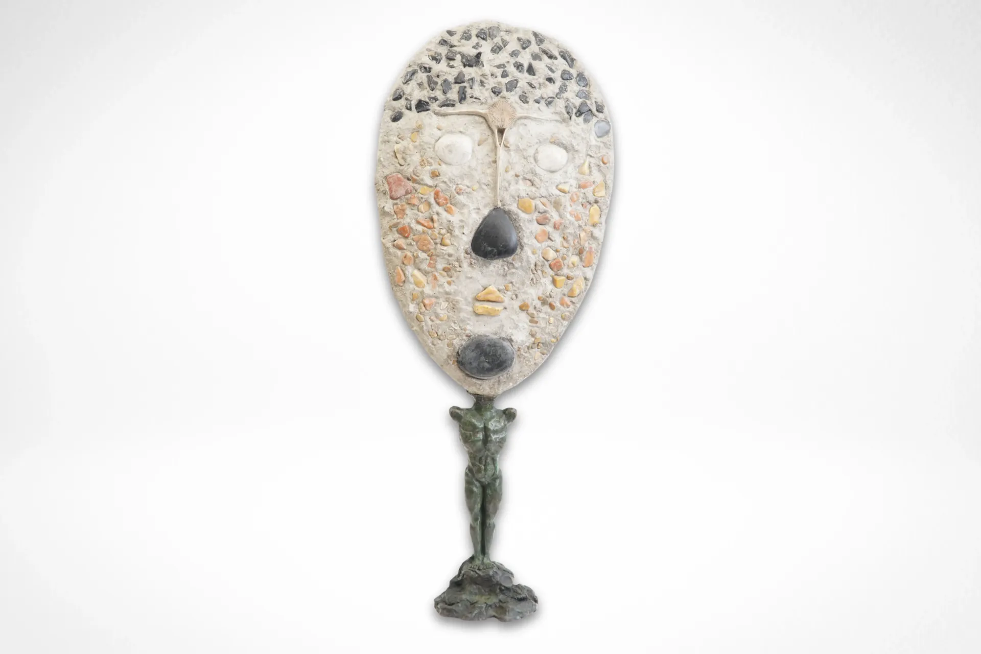 [10151] Claude Cehes – Sculpture en bronze et béton